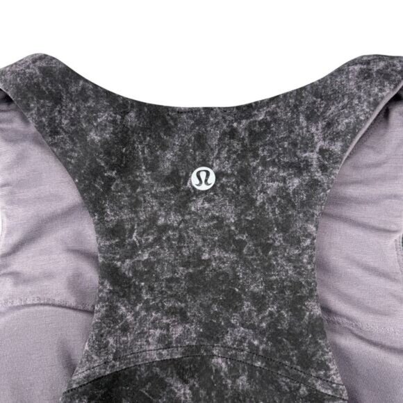 LULULEMON Invigorate Training Tank Top 4 Denim Wash Print Dusky Lavender Black - Picture 4 of 6